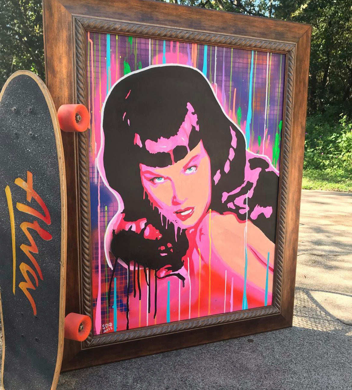 Framed Bettie Page